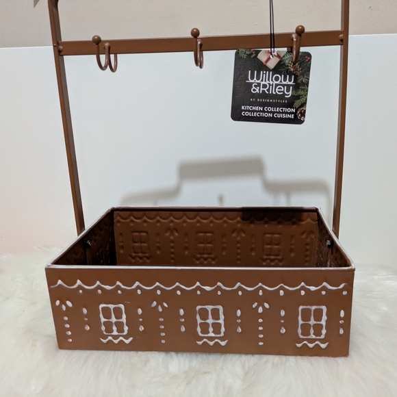 Willow & Riley Rustic Gingerbread Decor Kitchen Caddy Metal Organizer New! - Picture 3 of 12